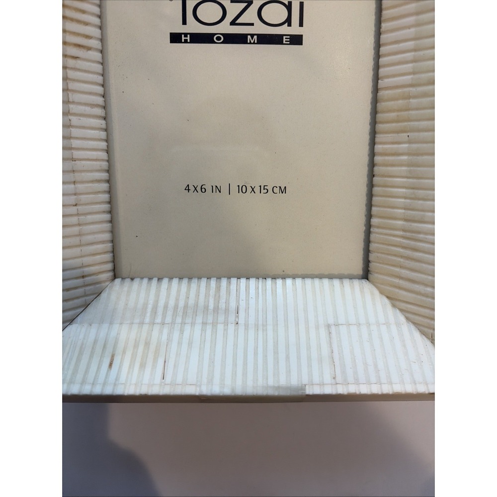 Tozai Home Picture Frame 4 x 6 in Photo Faux Ivory Bone Inlay Neutral - Picture 6 of 12